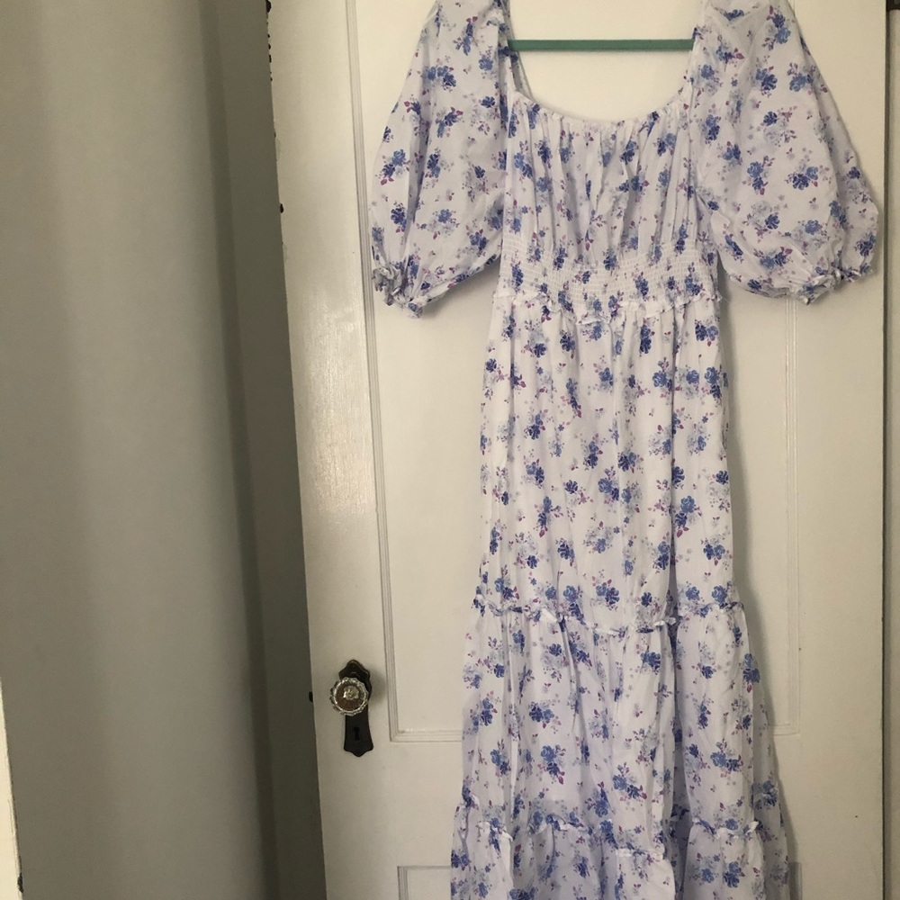 LoveShackFancy x Target maxi off shoulder dress